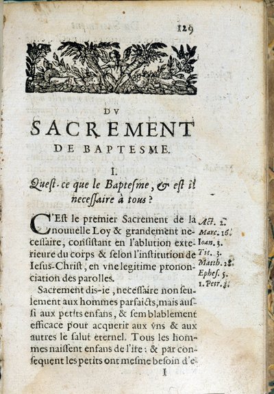 Hıristiyan dini: “Büyük İlmihal” kitabının iç sayfası. Pierre Canisius