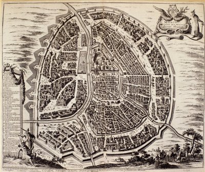 17. yüzyılda Moskova şehir haritası. by Unknown artist