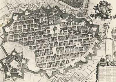 Kalesi ile Torino şehir haritası by Unknown artist