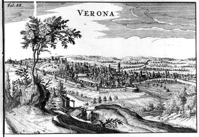 Verona 16th şehir haritası. by Unknown artist