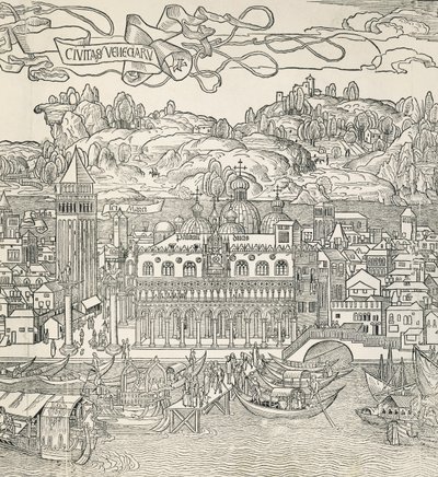 Venedik şehri, İtalya, gravür by Unknown artist