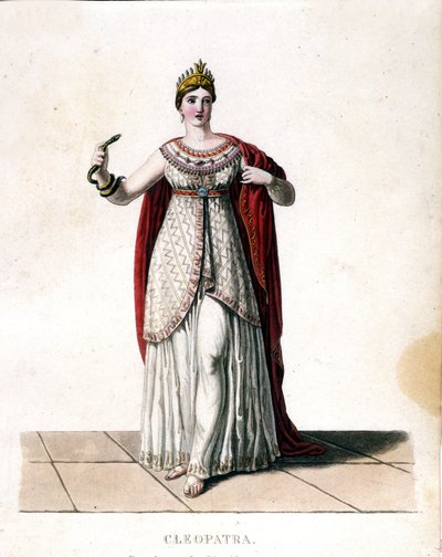 Yılanlı Kleopatra (-69 - -30). by Unknown artist