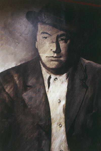 Şapka takan bir adamın yakın çekimi, Isla Negra, Valparaiso Bölgesi, Şili by Unknown artist