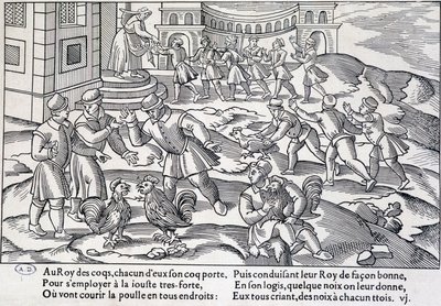 Horoz dövüşü, XVI-XVII yüzyıl by Unknown artist