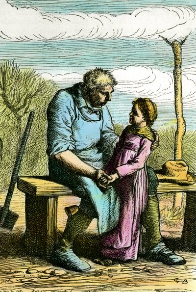 Cosette ve Jean Valjean. Victor Hugo