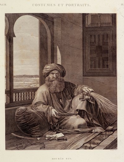 Kostümler ve portreler: Murad Bey (1750-1801) Memluk reisi (Murad Bey Mısır Memluk reisi (Bey)) “” Mısır
