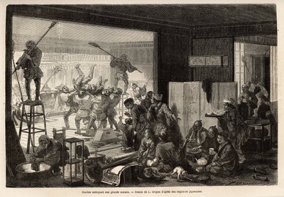 Yeni Yıl hazırlıkları için büyük bir evi temizleyen Coulies (hizmetçiler), bu menaj neşeli ve grotesk tezahürlerle sona erer: görevini yanlış yapanın kaldırılması. Aime Humbert, bakan tarafından Japonya