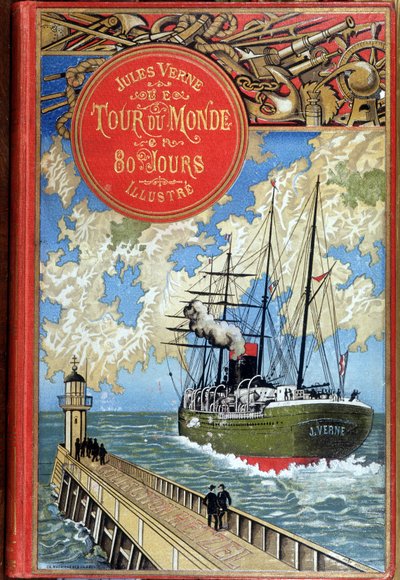 Kapak “80 Günde Devri Alem”, Jules Verne, ed. Hetzel by Unknown artist