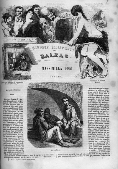 “” Massimilla Doni “” romanı için kapak by Unknown artist