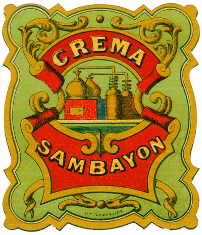 Crema Sambayon alkol reklamı (Krolitografi, 19. yüzyıl sonu) by Unknown artist