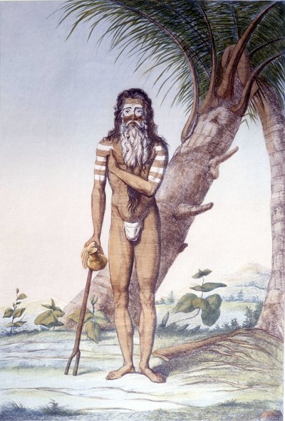 Kültür, Medeniyet ve Hint Toplumu: Bir Fakir'in Portresi (faquir), Hindistan. by Unknown artist