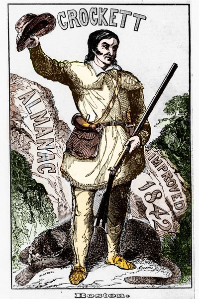 David Crockett (1786-1836), Amerikalı öncü - Almanak by Unknown artist