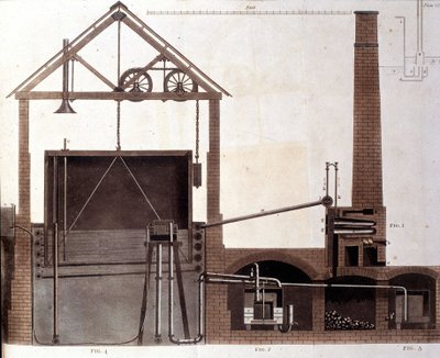 Kömür gazı üretimini açıklayan diyagram, Londra 1815. by Unknown artist
