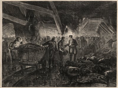 Bessege madenlerinde felaket - MINES DE COAL DE LALLE - Floods by Unknown artist