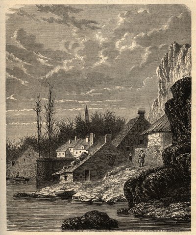 Douarnenez - Finistere - Brittany - “” PATRIE” üzerine gravür - AÇIKLAMA PECTURESSE DE LA FRANCE EN 6 CİLT LUCIEN HUARD TARAFINDAN - 19. yüzyıl sonu by Unknown artist