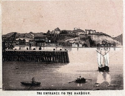 Dover, İngiltere: Dover limanına (liman) giriş. “” Dünya 168 görüş gösteriyor”” Tarihsiz (19. yüzyılın sonları) by Unknown artist