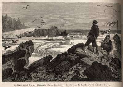 Dr. Hayes, keşif gezisinin amacı olan Arktik kutbunun serbest denizine varır ve Amerikan yıldız bayrağını diker. 1860-1862