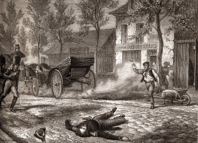 Orléans Dükü 13/07/1842 tarihinde bir trafik kazasında öldü - Henri Martin tarafından “” Histoire de France”” by Unknown artist