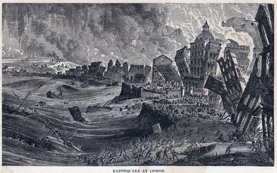 1 Kasım 1755'te Lizbon'dan Portekiz'e Deprem by Unknown artist