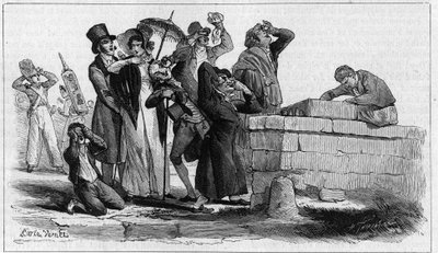 Tutulma sevenler: 7 Eylül de Soleil tutulmasını gözlemleyen Paris nüfusu by Unknown artist