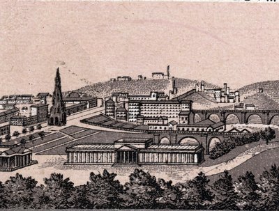 Edinburgh, İskoçya: Edinburgh kalesinden alınan şehir manzarası. “” Dünya 168 görüş gösteriyor”” Tarihsiz (19. yüzyılın sonları) by Unknown artist