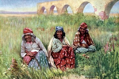 Yaşlı Amerikan yerlisi kadınlar, Kaliforniya by Unknown artist