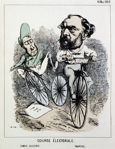 Bisiklet için seçim yarışı: Emile Ollivier ve Bancel by Unknown artist