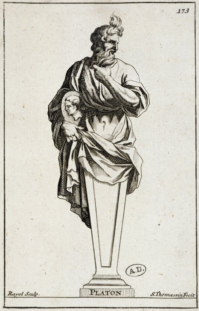 Platon heykelinin gravürü by Unknown artist