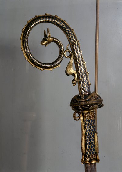 Altın ve emaye (pastoral baton) detaylı piskoposluk stoğu by Unknown artist