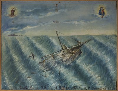 Ex-voto (ex voto) denizci, Napoli yakınlarındaki Torre del Greco, Carmine Kilisesi