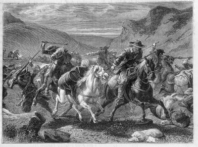 Kralın askerleri tarafından pusuya düşürülen sahte saunalar (Yanlış saunalar) saldırıları - Louis Figuier