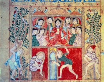 Favori Guerison. Theriac Kitabı “” el yazmasından minyatür. Claude Galien tarafından yazılan Kitab al-Diryaq” (folio 27) by Unknown artist