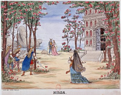“Hulda” operasının son sahnesi by Unknown artist