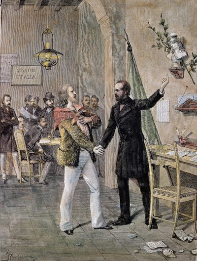 Giuseppe Garibaldi ve Giuseppe Mazzini arasındaki ilk buluşma 1833