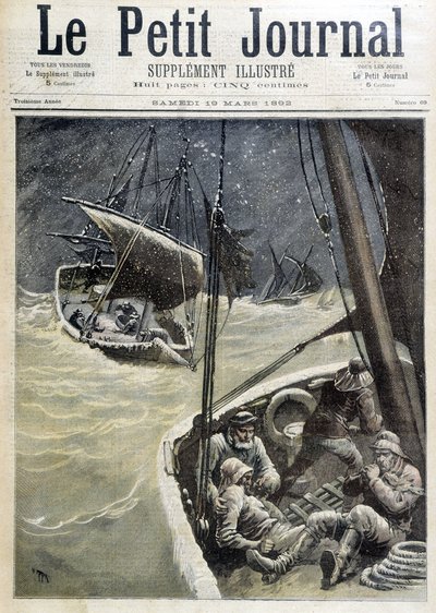 Newfoundland Balıkçıları - 19/03/1892 tarihli “” The Petity Journal” da by Unknown artist