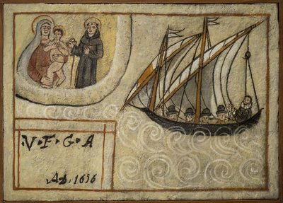 Eski voto (ex voto) denizci, Napoli yakınlarındaki Torre del Greco, Carmine Kilisesi