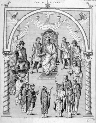 9. yüzyılda Fransa: II. Charles Le Bald (823-877). by Unknown artist