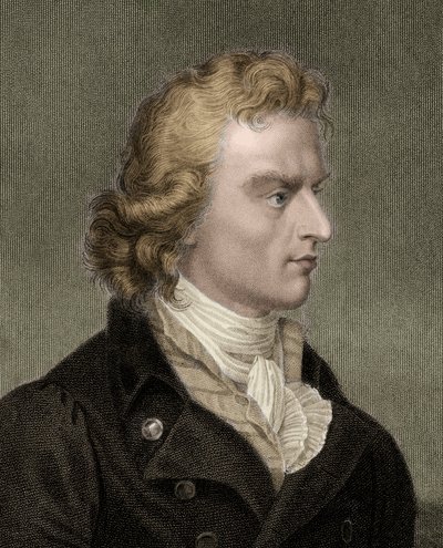 Friedrich von Schiller 1759-1805 - gravür - 19. yüzyıl by Unknown artist