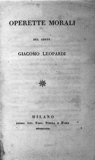 İtalyan şair Giacomo Leopardi