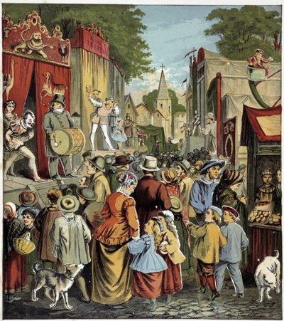 Fête caraine. 19. yüzyılda bir çocuk kitabının illüstrasyonu. by Unknown artist