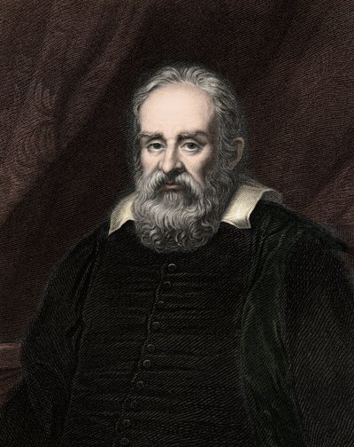 Galileo Galilei (Celile) 1564-1642 - gravür - 19. yüzyıl by Unknown artist