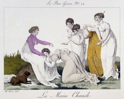 Sıcak elin oyunu - “” The Good Genre””, No. 12, 19. yüzyılın başlarında by Unknown artist