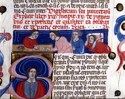 Zar oyunları (zar oyunu) 14. yüzyıl Biblioteca Nazionale Braidense