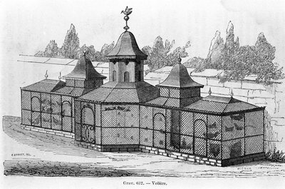 Bahçe kuşhanesi. gravür 19. yüzyıl. by Unknown artist