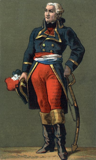 General Dumouriez.Charles Francois du Perier, dit du Perier du Mourier, ardından Dumouriez General francais (1739-1823). 19. yüzyılın kromolitografisi by Unknown artist