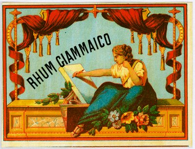 Giammaico rom alkol reklamı (19. yüzyılın sonlarında Kromolitografi) by Unknown artist