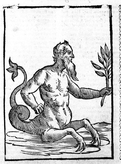 Denizde yaşamasına izin verecek sihirli çimenli Glaucos - Mythologiae sive descriptionum fablerum de Natalis Comitis