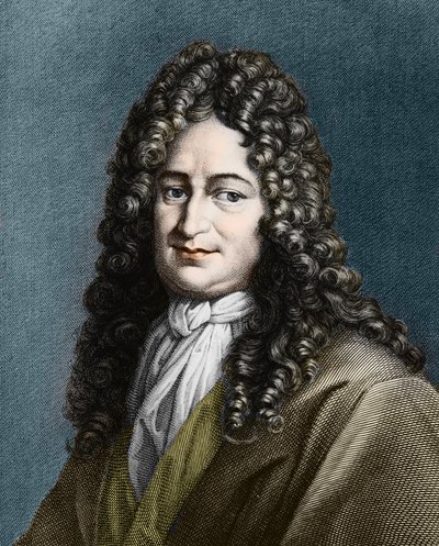 Gottfried Wilhelm von Leibniz (1646-1716), Alman filozof by Unknown artist