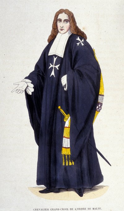 Büyük Şövalye - 19. yüzyıl gravür Malta Nişanı Haçı by Unknown artist
