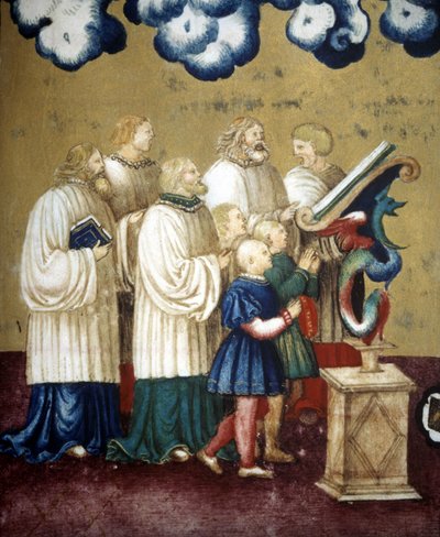 15. yüzyılın Gregoryen şarkısı. Lodi Incoronata Kilisesi by Unknown artist